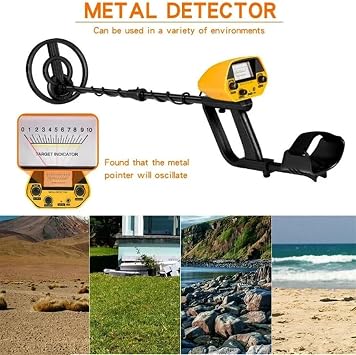 Underground Metal Detector, MD-5090 Metal Detector Underground Metal Detector Metal Length Adjustable Treasure Detector Portable High Precision Detector Treasure Metal