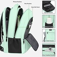 Vista 5 de MATEIN Mochila para laptop de 15.6 pulgadas con puerto de carga USB, mochila de viaje delgada y ligera resistente al agua para mujer