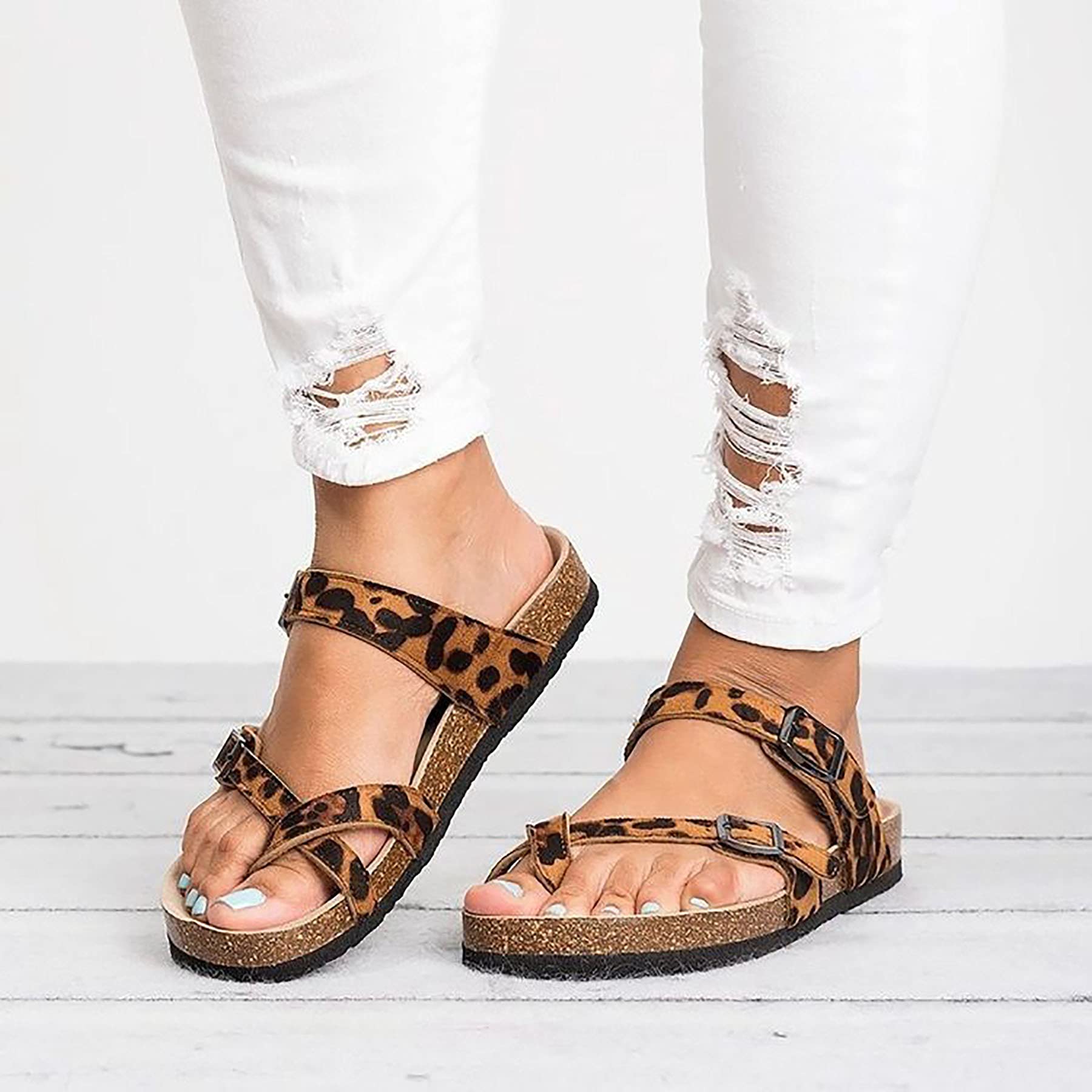 Shhyy Sandali Infradito Sandali in Pelle Pantofole Casual Piatte