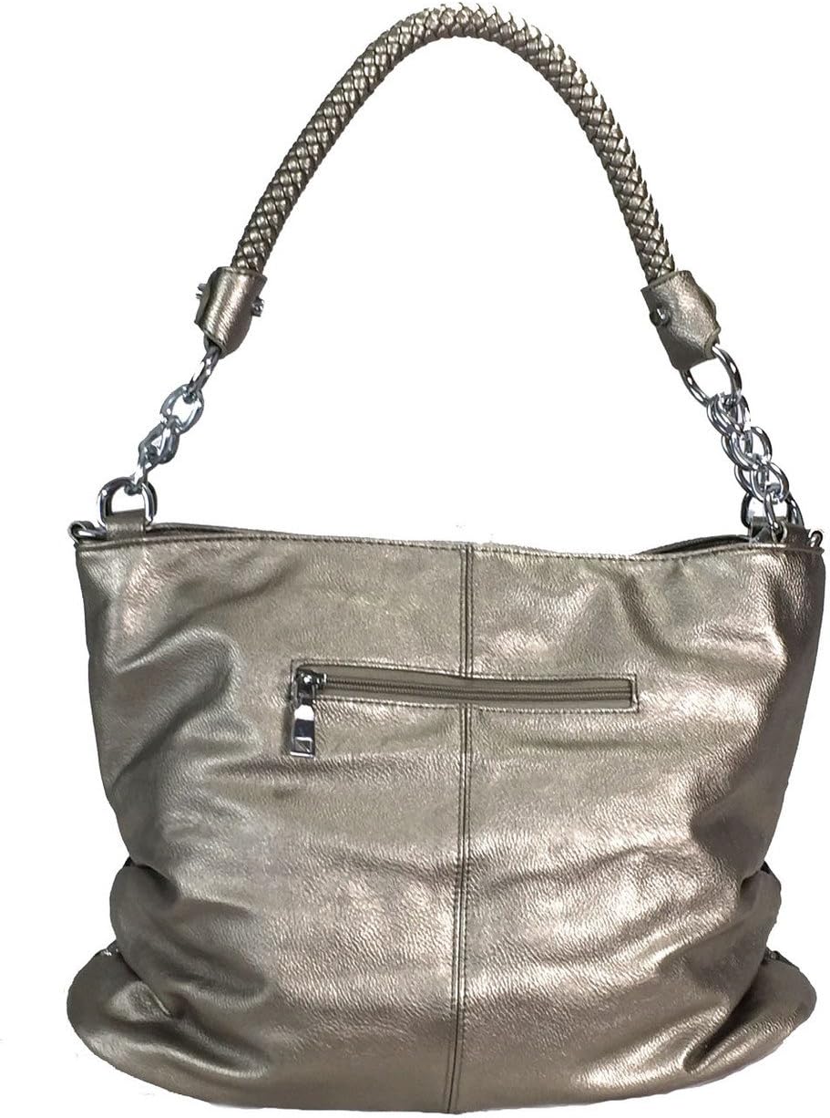 Sparkle Rhinestone Suede Hobo Handbag