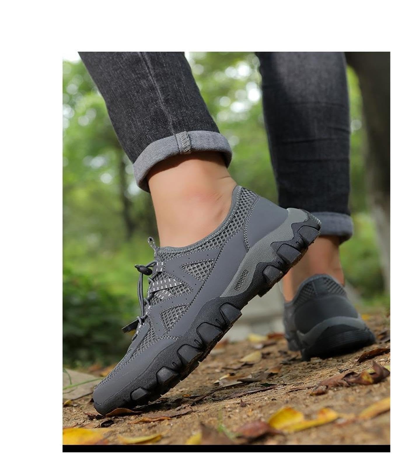 Zapatos Senderismo Antideslizantes Malla Baja Zapatillas Trekking Exterior