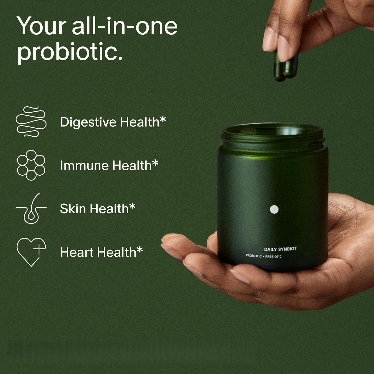 Prebiótico y probiótico para mujeres y hombres: salud digestiva, salud intestinal, apoyo inmunológico, vegano.