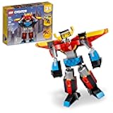 Creator 3 in 1 Super Robot Building Kit, Kids Can Build a Toy Robot or a Toy Dragon, or a Model Jet Plane, Makes a Creative Gift for Kids, Boys, Girls Age 7+ Years Old, 31124