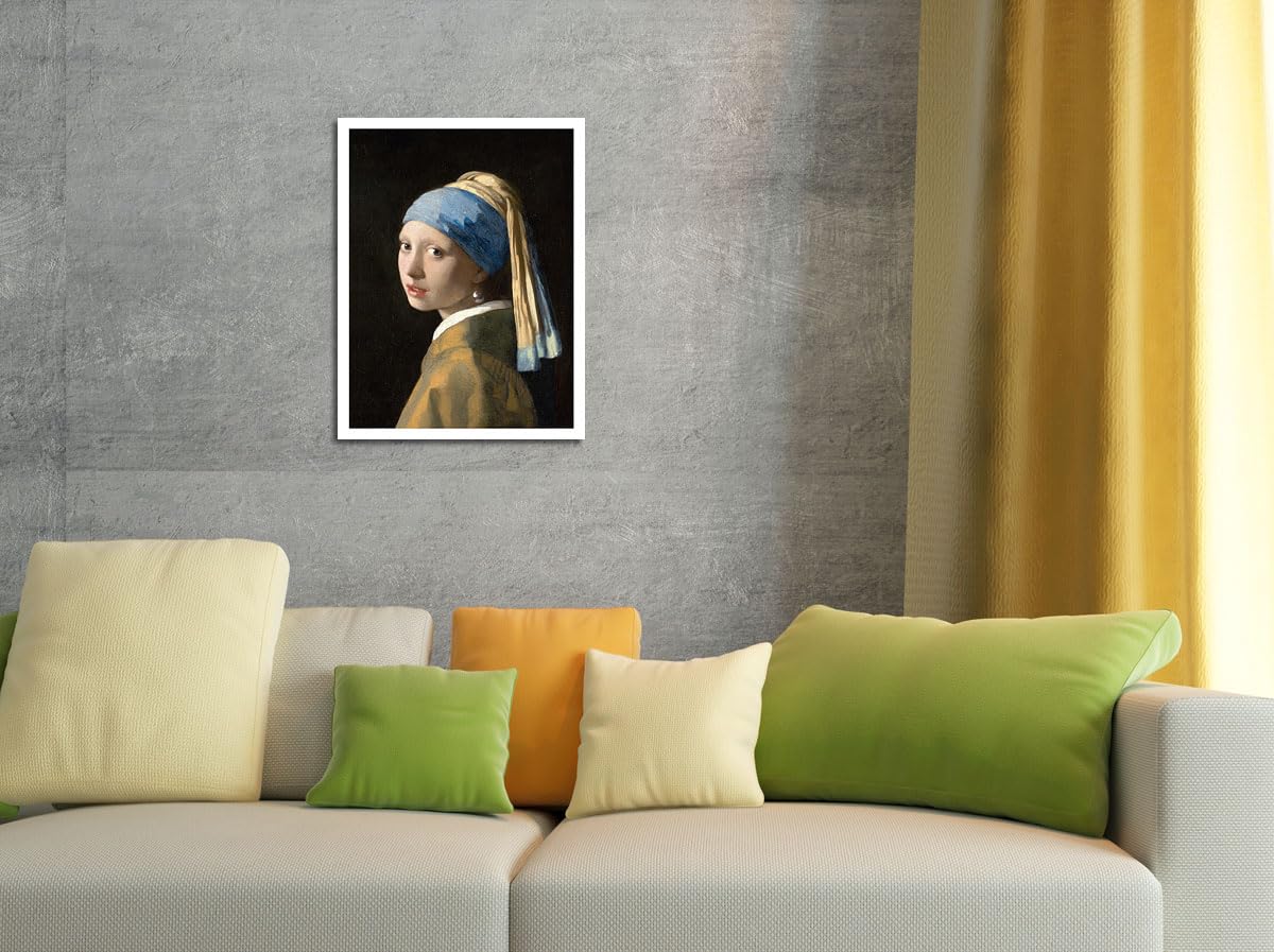 Girl with pearl earring by Johannes vermeer - Framed Wall Art, Wall Décor, Paint