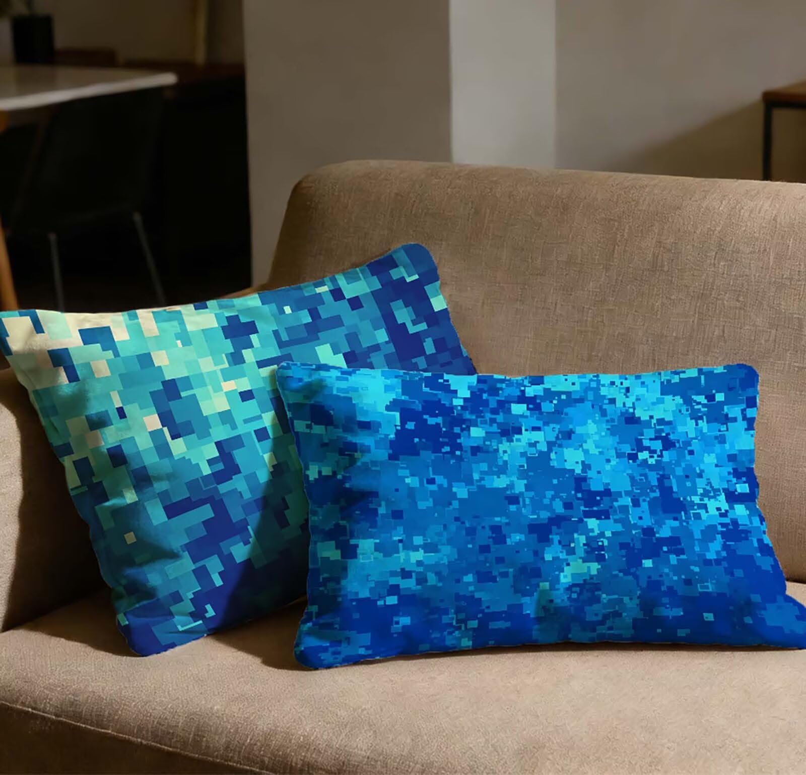 Taie oreiller 40x80 lot de 2 velours bleu pour sublimer la décoration de votre chambre