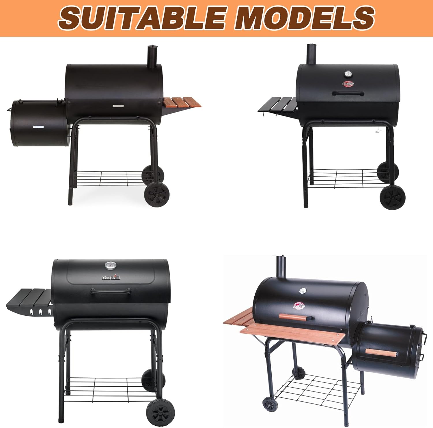 27 Inch Ash Pan Replacement Parts for Char Griller 1224, 1324, 2121, 2222, 2727 and Charbroil Grills, Charcoal Tray with 2pcs Fire Grate Hanger Set