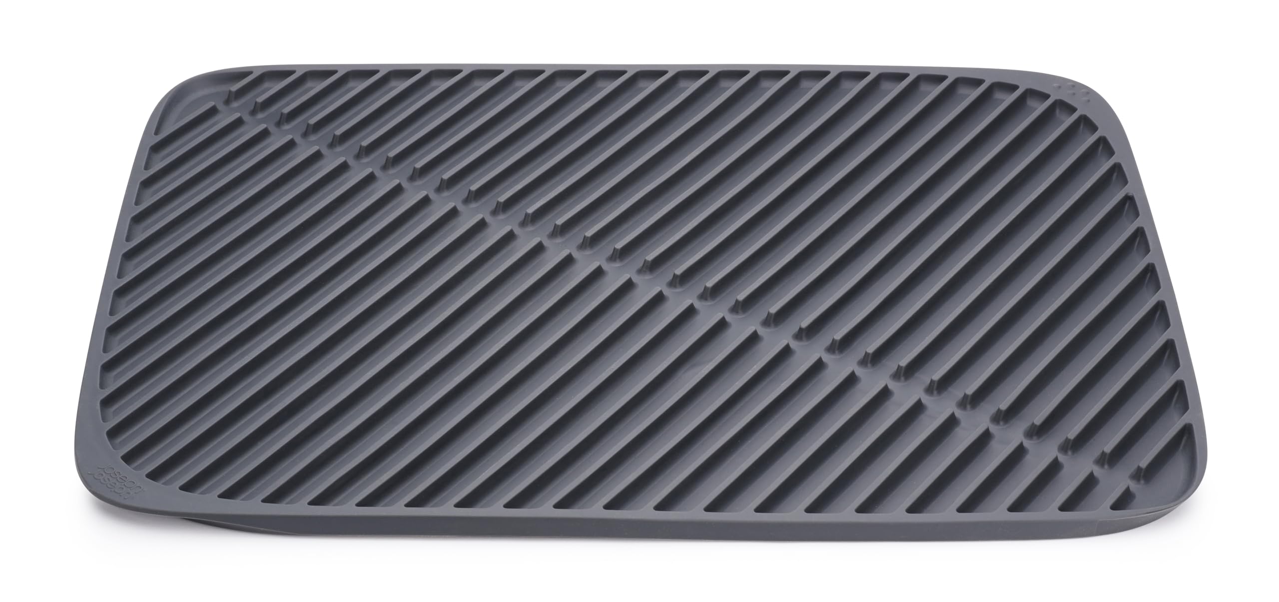 Flume - Folding Dish Draining Mat, Soft Rubber surface, Large - Grey