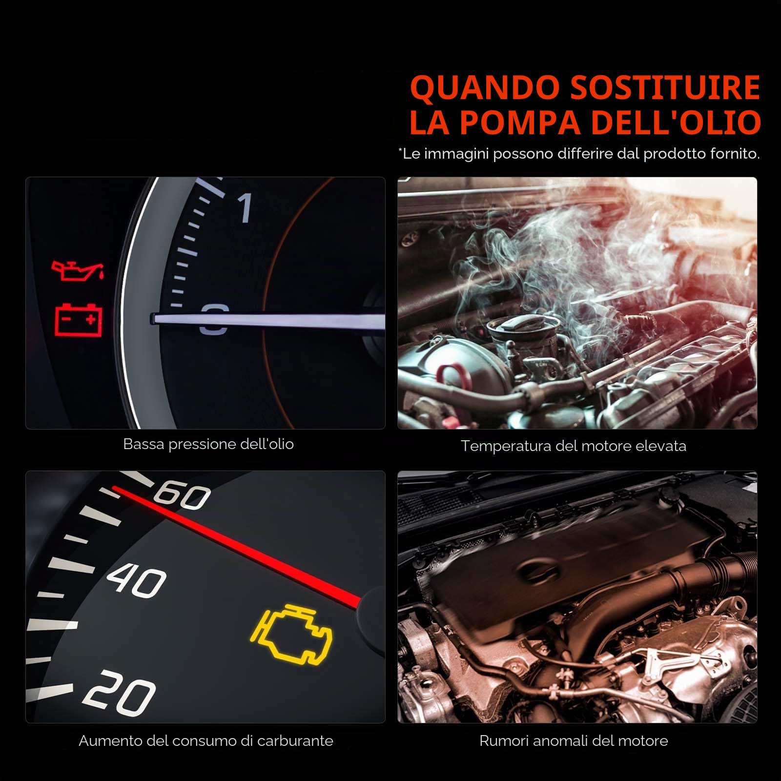 Frankberg Pompa dell'olio Con Dado per ingranaggio Diesel Compatibile con Serie 1 E81 E87 F20 Serie 1 F20 F21 E88 E82 Serie 3 E90 F30 F80 X3 E83 F25 Replace# 11417798014