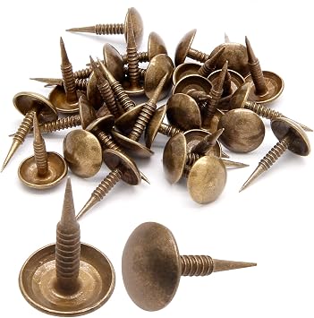 Piutouyar Bronze Upholstery Tacks, 100 Pcs, 8mm x 15mm