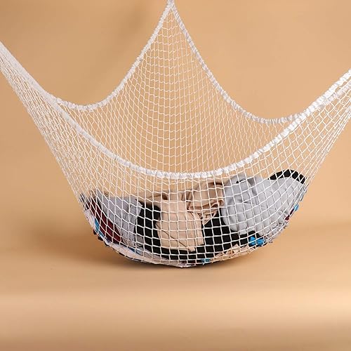 Miniatura 8 de Hamaca de animales de peluche, red de almacenamiento de hamaca de juguete, soporte de red de malla para juguetes de malla gigante, esquina de pared