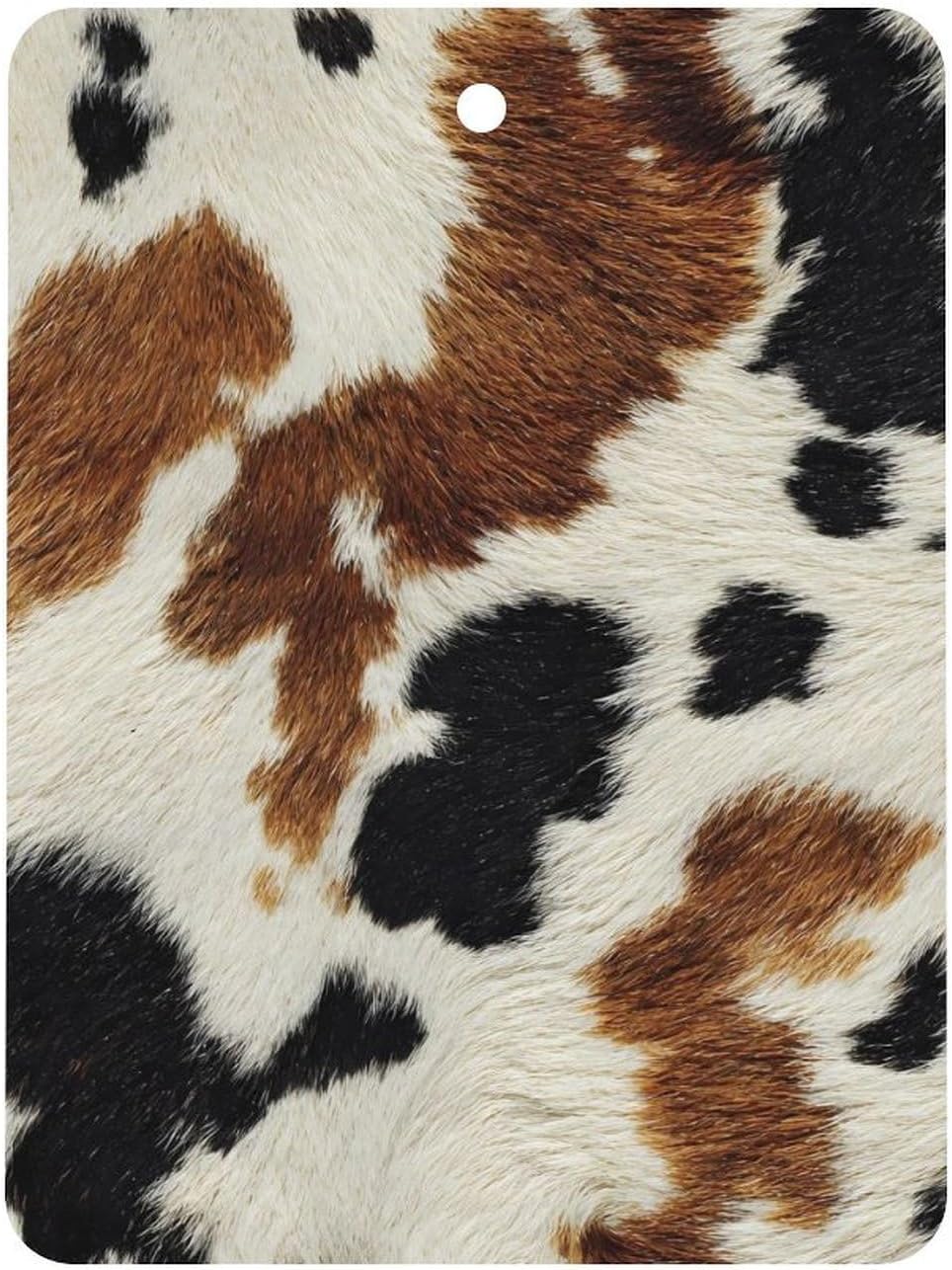 Brown Cow Print Car Air Freshener Cute Hanging Aromatherapy Tablets for Car Home Square