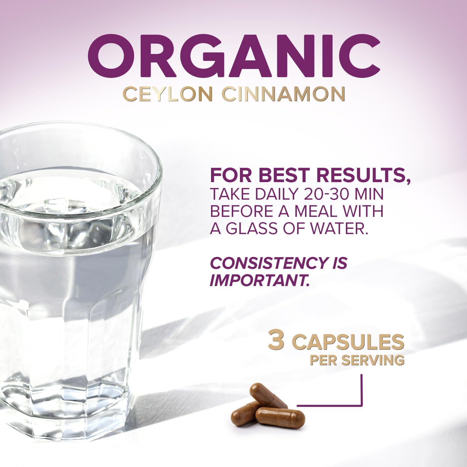 Ceylon Cinnamon Capsules - Certified Organic Ceylon Cinnamon Powder - 100% Extra Strength Cinnamon Pills - Energy & Heart Support - Gluten Free & Sugar Free Supplement - Bottled in USA - 120 Capsules — Amazon image 7