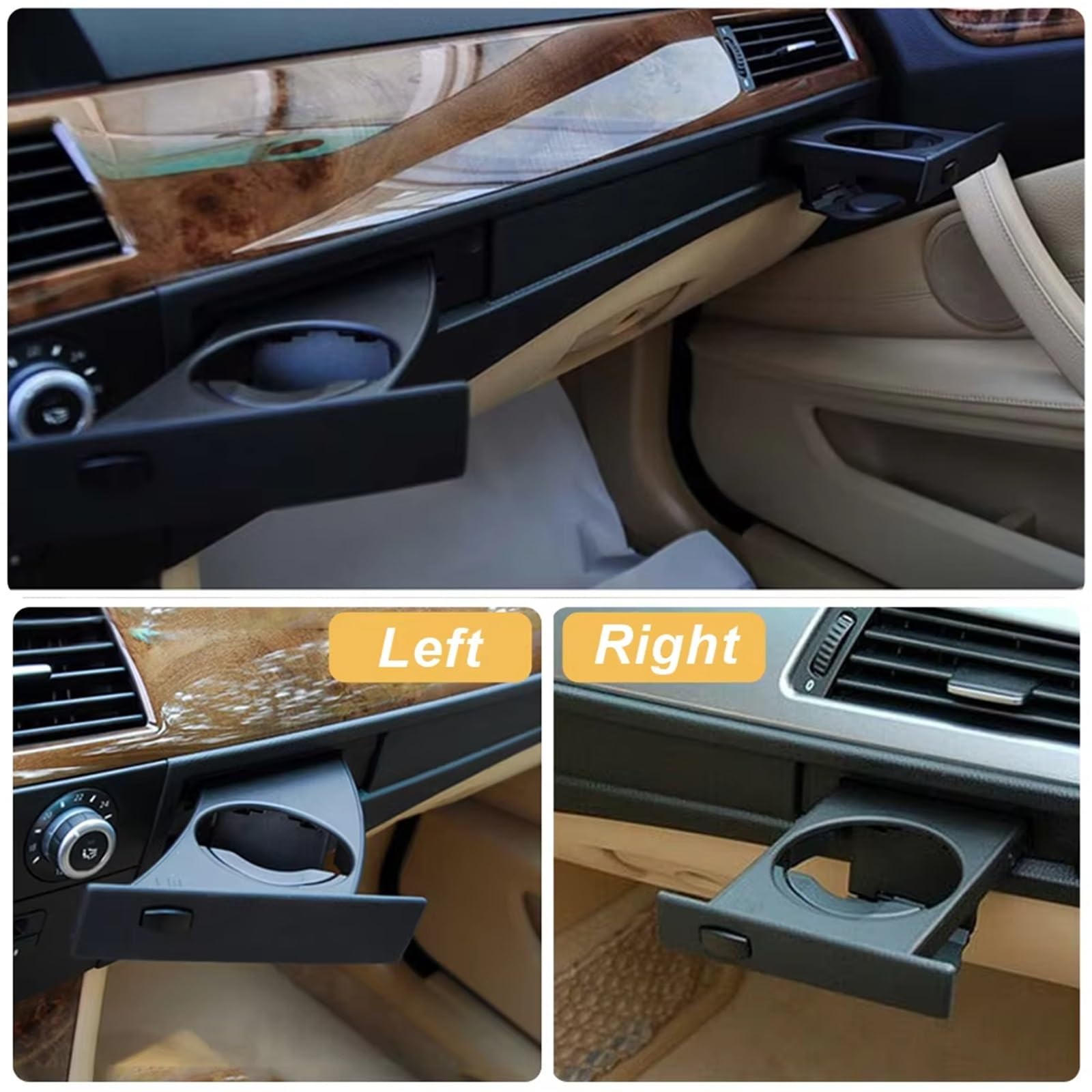 Auto Becherhalter Kompatibel Mit Für 5er 525 2004 2005 2006 2007 Auto Front Getränkehalter OEM： 51459125622 51459125626 1 Stück
