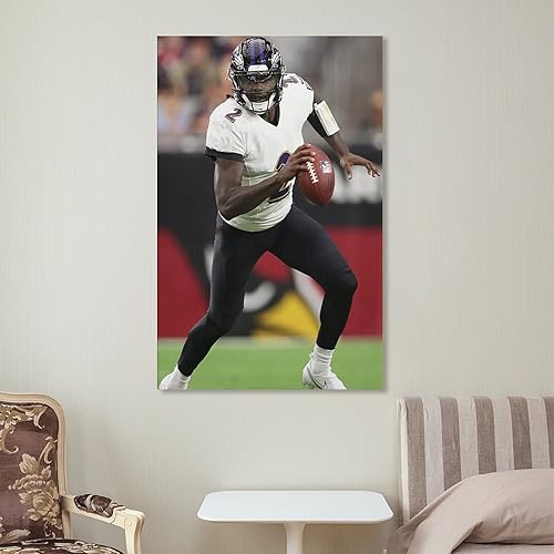 Miniatura 7 de OKSEAS Tyler Huntley Art - Póster de arte de fútbol americano, cubierta deportiva, póster estético para habitación, pintura de pared, póster en