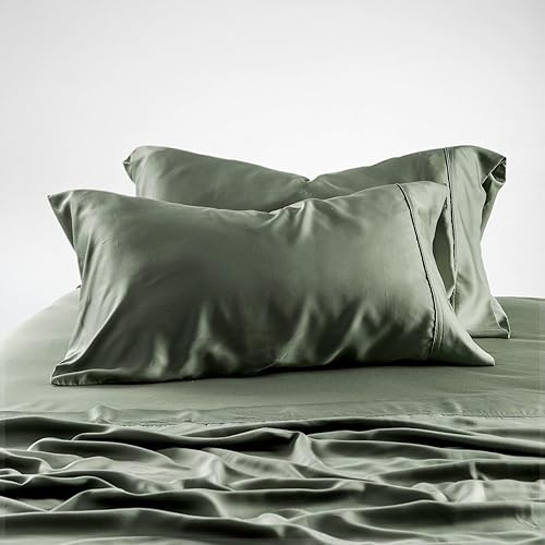 Miniatura 5 de Olive + Crate Luxury Series - Juego de sábanas 100% Tencel de eucalipto tamaño Queen, 4 piezas, sábanas refrescantes súper suaves  Bolsillo profundo