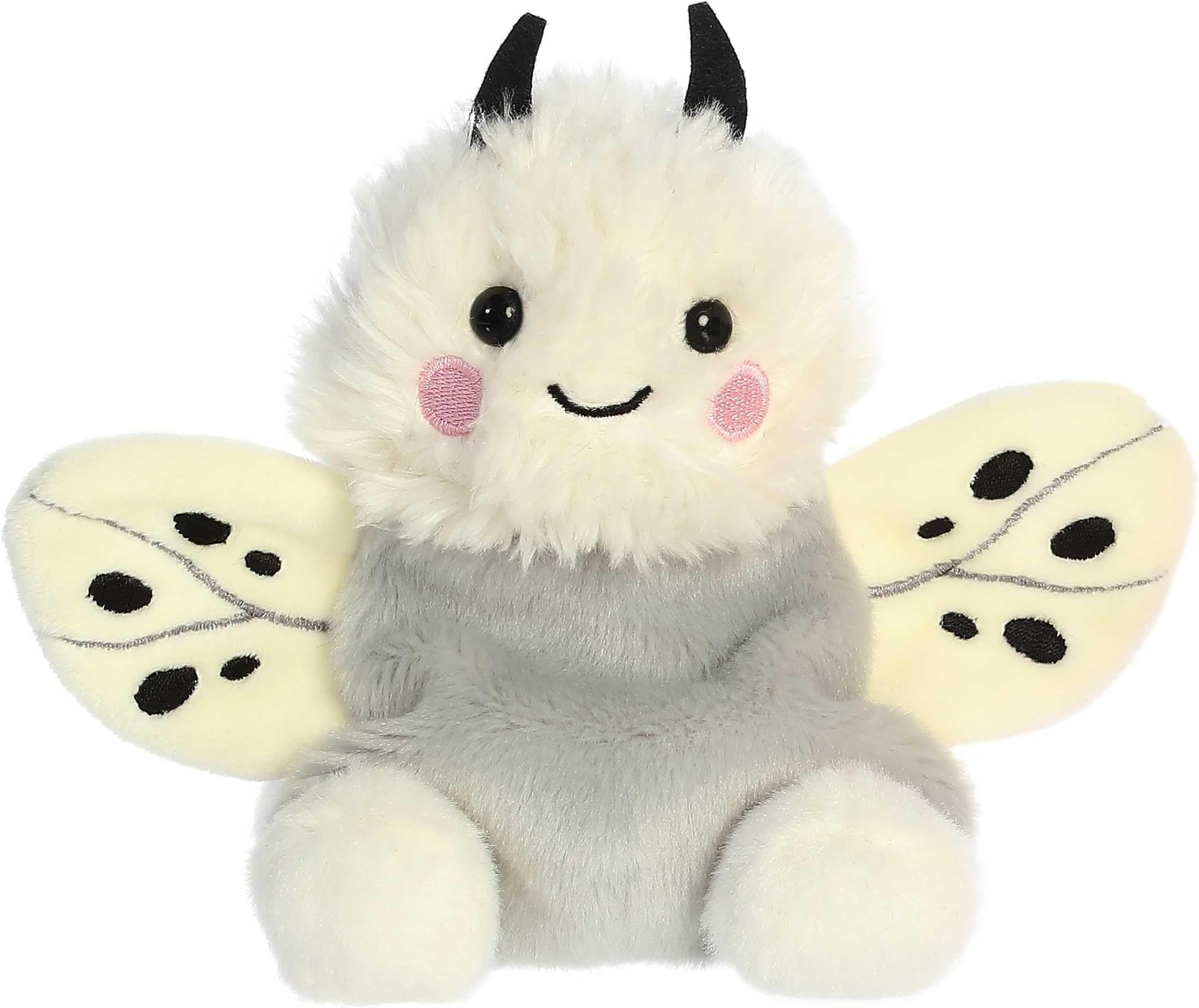Adorable Palm Pals Astra Moth Stuffed Animal - Pocket-Sized Play - Collectable Fun - White 5 Inches