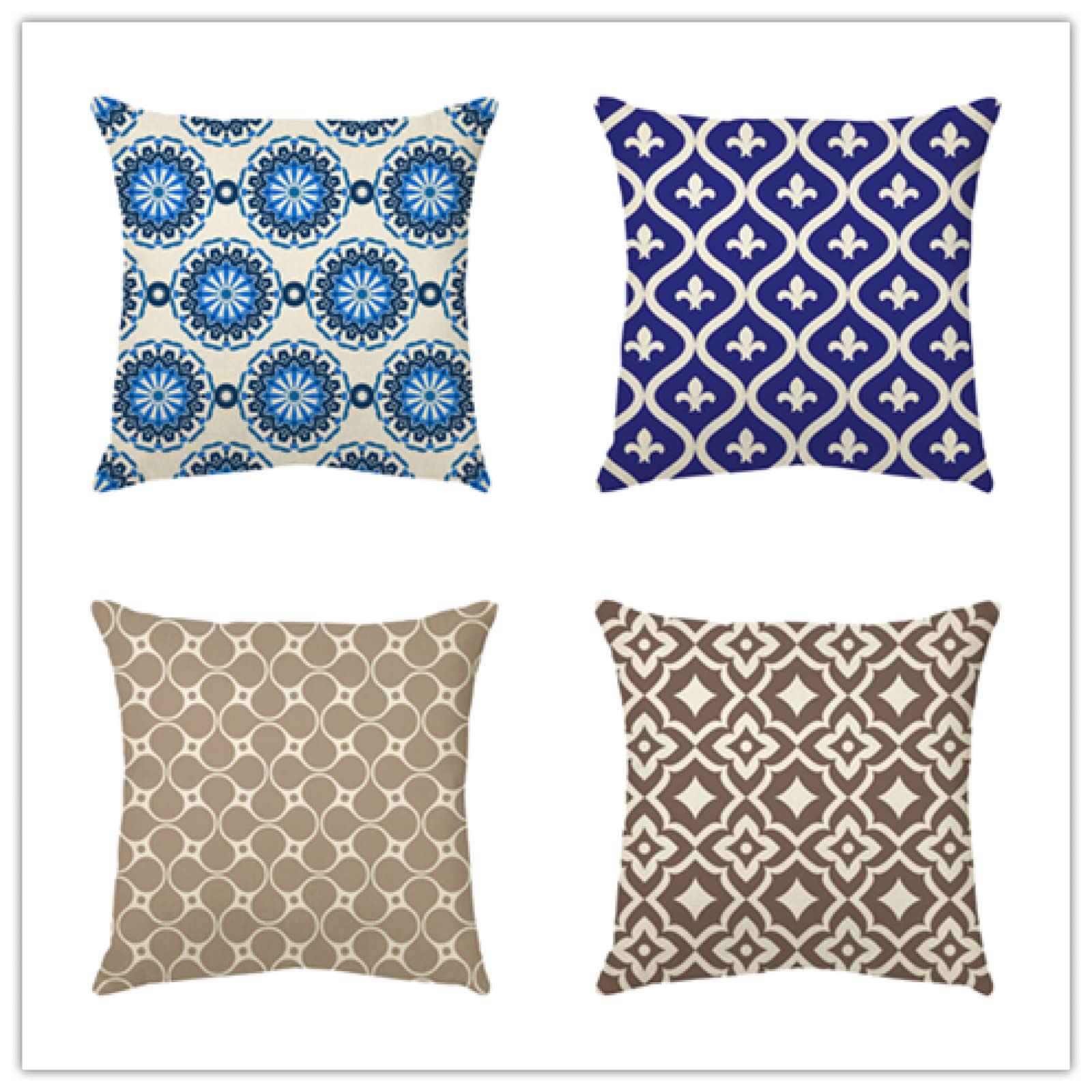 Amazon.co.jp: クッションカバー ブルーグレー クッションカバー