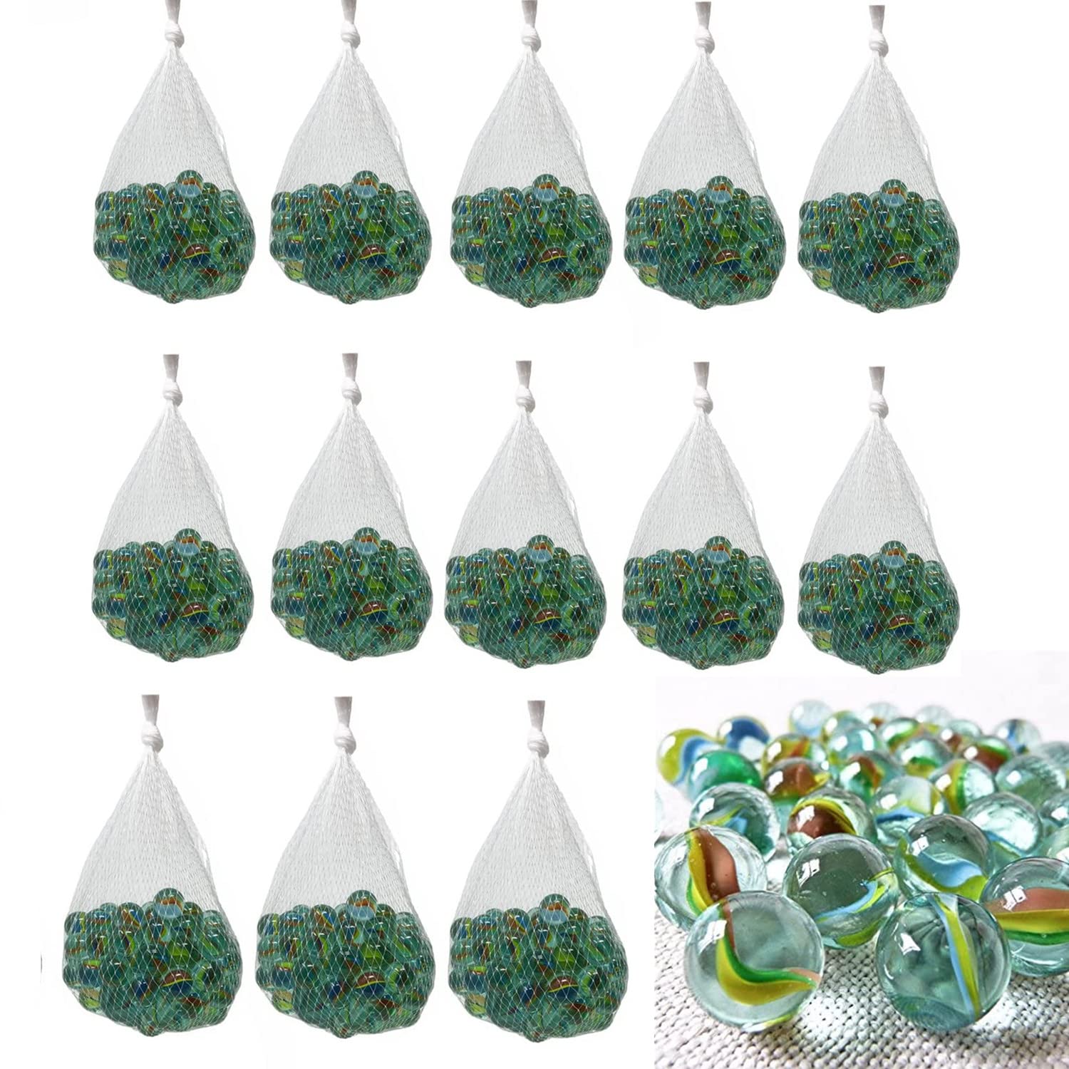 2500 Count of Cats Eyes Glass Marble, Cat's Eyes Marbles 5/8