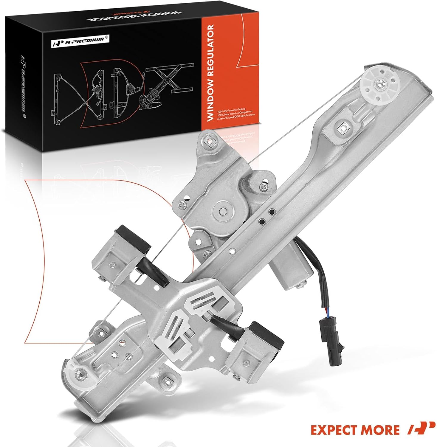 A-Premium Front Driver Side Power Window Regulator with Motor (2-Pin)