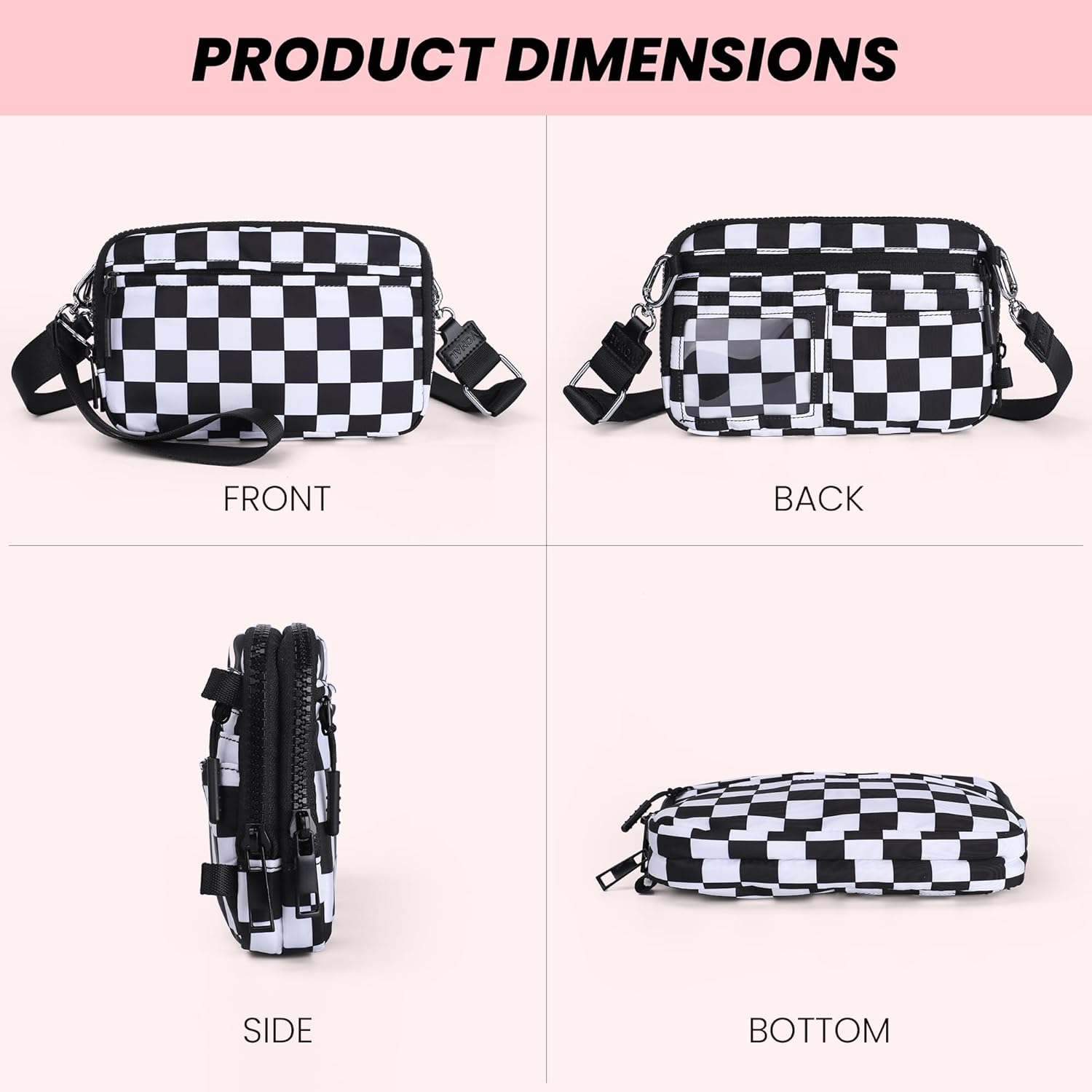 VONAL Wristlet Wallets for Women, RFID Wristlet Purse Built in Wallet, Small Nylon Crossbody Bags, Credit Card Holder - Image 8