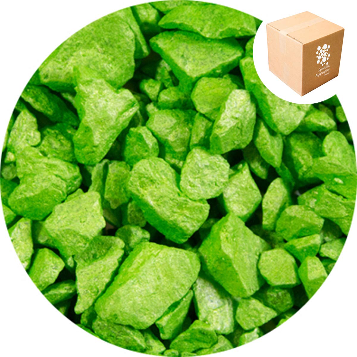 Specialist Aggregates ® - 15kg Aspen Silk - Lime - Decorative Gravel/Stones | Weddings | Events | Memorials | Photography | Home | Garden | Vases | Art | Craft | 14 COLOURS | UK Manufacturer