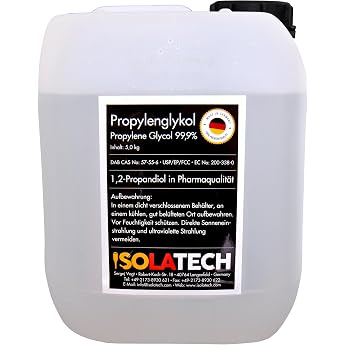 Isolatech Propylene Glycol 5L Canister 99.9% Pharmaceutical Quality