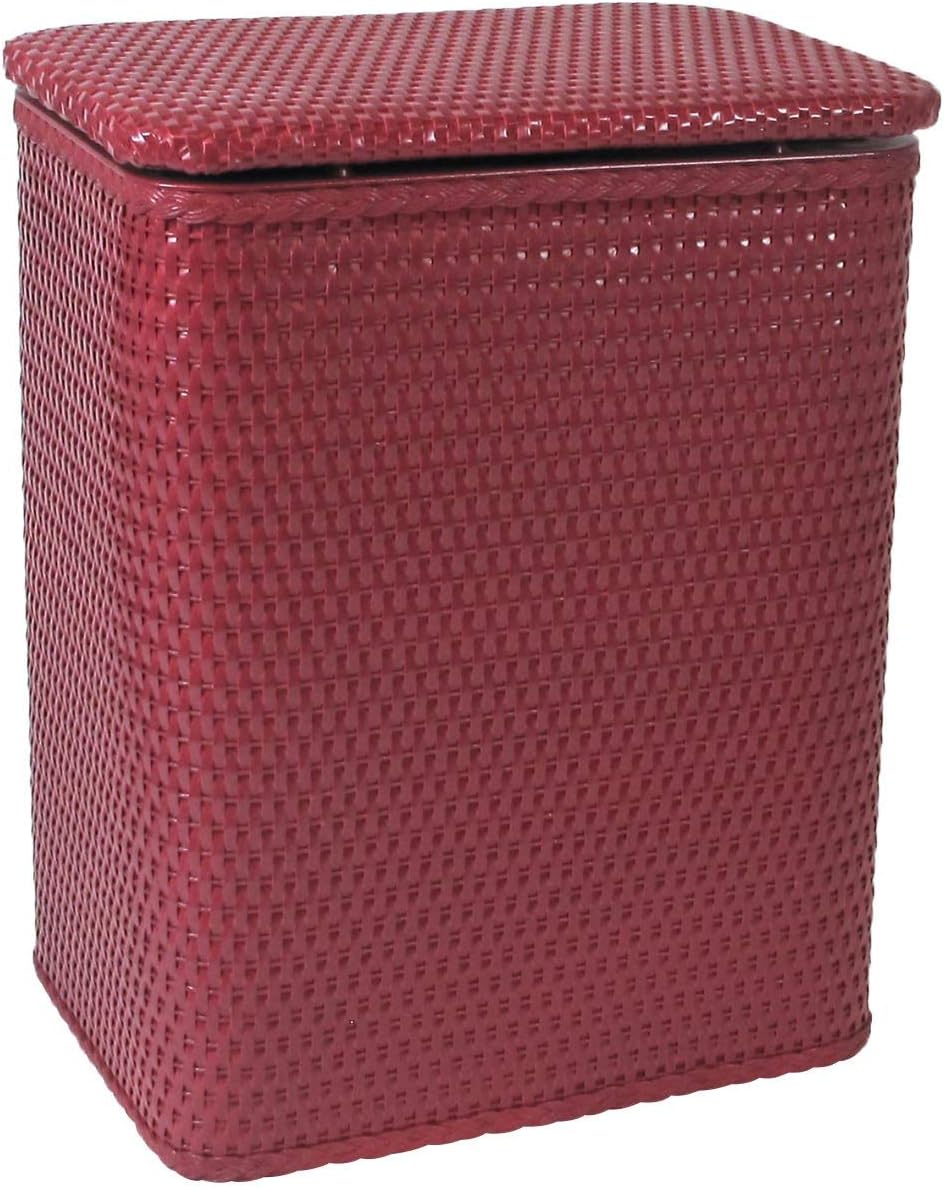 RedmonUSA Redmon for Kids Chelsea Pattern Wicker Nursery Hamper, Raspberry