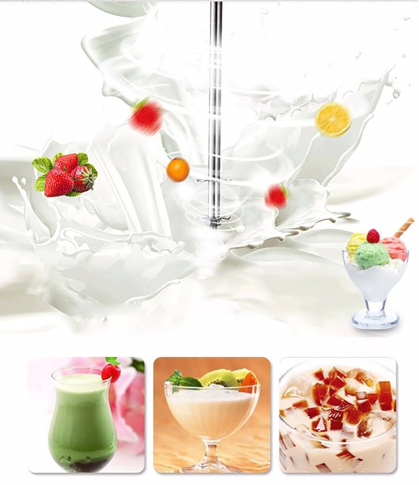 Amazon.co.jp: 電動ミルクシェイクメーカーマシン、600Wデュアル