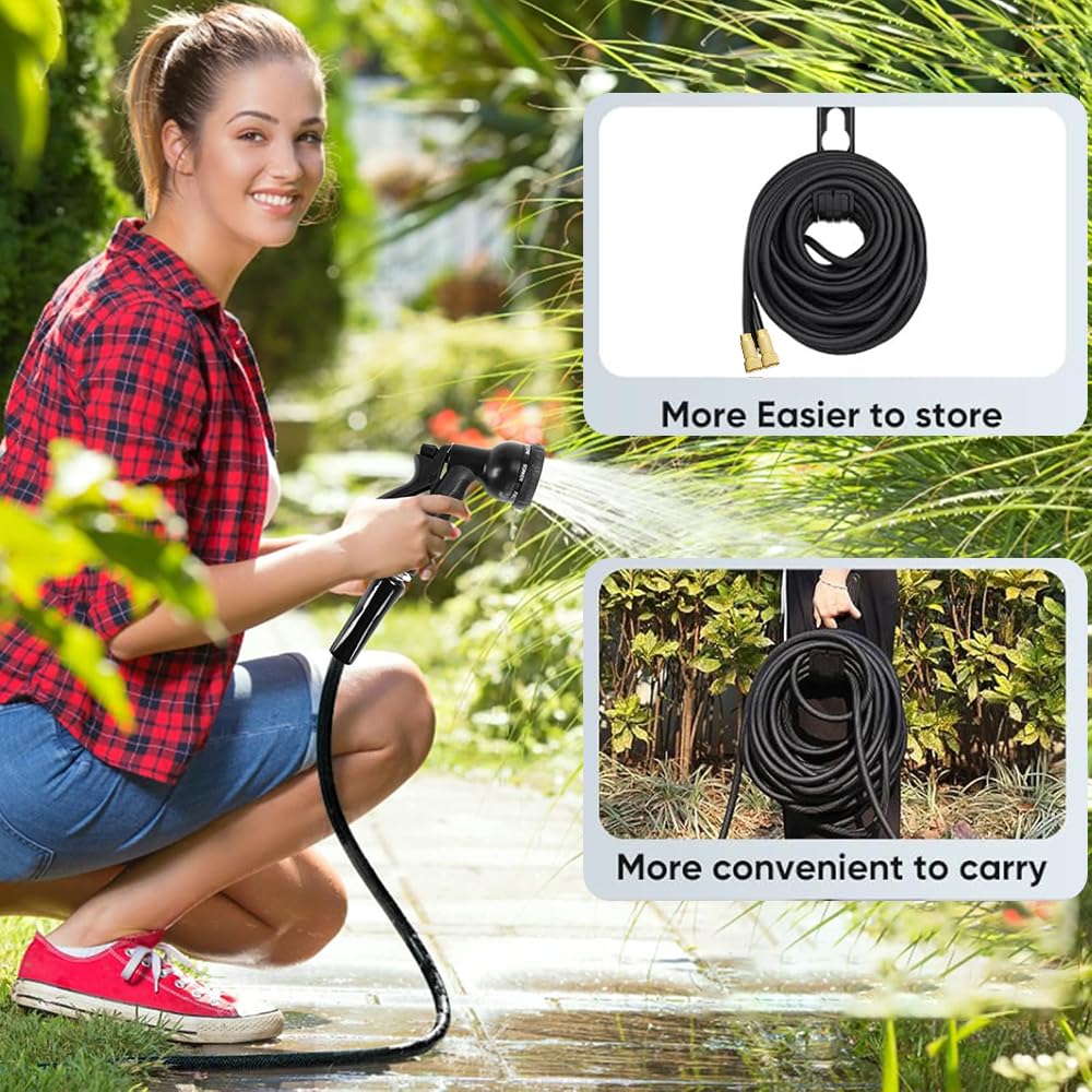 Tubo flessibile giardino 30 m estensibile, 8 funzioni di spruzzo, 1/2 a 3/4 pollici, pantaloni da giardino, irrigazione e lavaggio