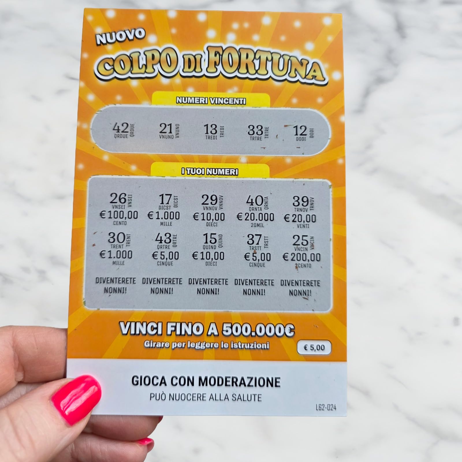 Biglietti Gratta e Vinci Annuncio Gravidanza Nonni – 2 Cartoline Sorpresa “Diventerete Nonni” – Idea Originale per Comunicare la Notizia ai Futuri Nonni - 3