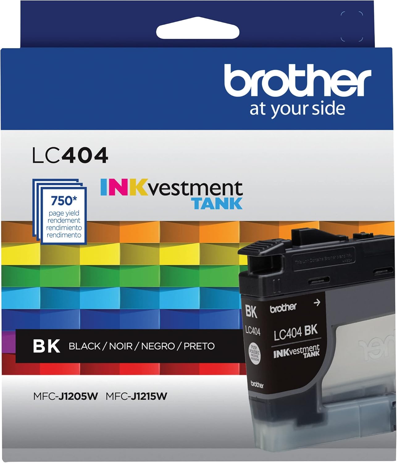 Brother Genuine LC404BKYield Black INKvestment Tank Ink Cartridge Page Yield -750,(Pack of 2)