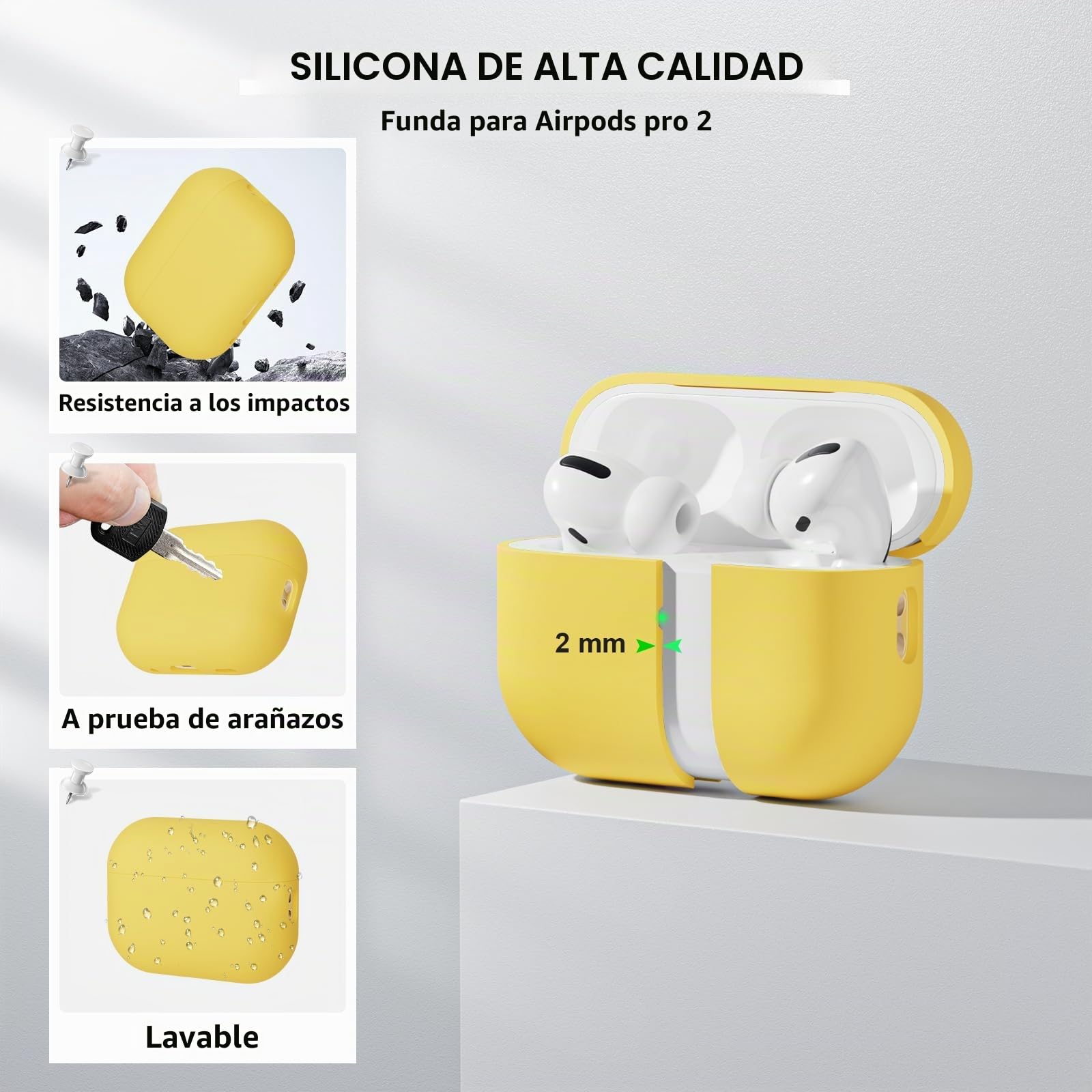 Mocarheri Funda Silicona Compatible con AirPods Pro 2.ª Generación, Ultradelgada Fundas Protectora de Silicona para AirPods Pro 2.ª Generación 2022,(Rojo Vino/Azul Oscuro Mocarheri Funda Silicona Compatible con AirPods Pro 2.ª Generación, Ultradelgada Fundas Protectora de Silicona para AirPods Pro 2.ª Generación 2022,(Rojo Vino/Azul Oscuro