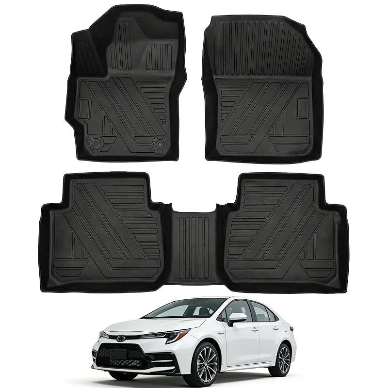Tapete automotivo em TPE sob medida para Toyota Corolla Sedan 2020–2026, 2 fileiras, 1 peça