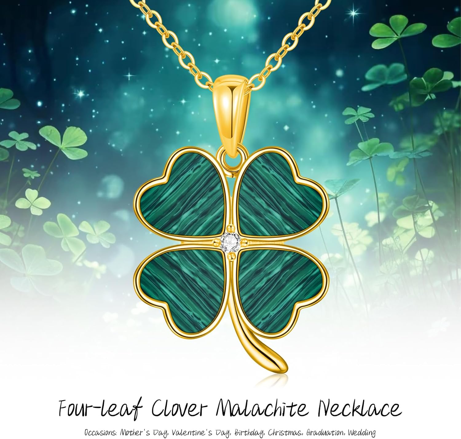 4 Leaf Clover Necklace for Women 925 Sterling Silver Gold Shamrock Pendant Celtic Irish Jewelry St Patricks Day Gifts - Image 7