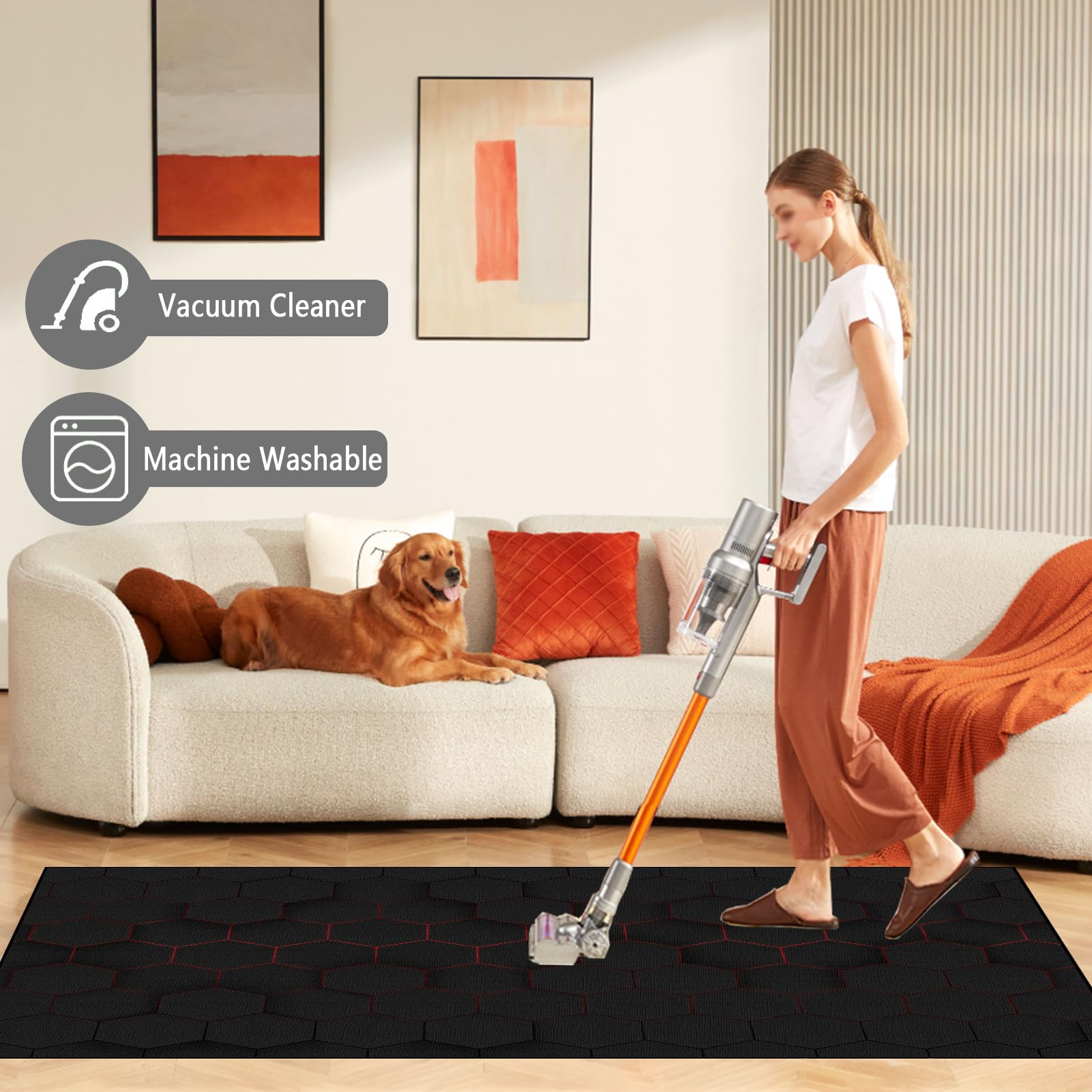 RxueSug Floor Protector Mat for Office Home Computer Gaming Chair Mat Carpet Protector Chair Mat Large Office Chair Mat for Hard Floor Non-slip Desk Chair Mat for Carpet Floors 150 x 180 cm - Image 6