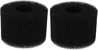 DOITOOL 2 peças de filtro de piscina, esponja de espuma de algodão, esponjas para aquário, pré-filtro, esponjas de espuma para limpeza de fio dental para tanque de peixes, esponja de filtro de substituição preta