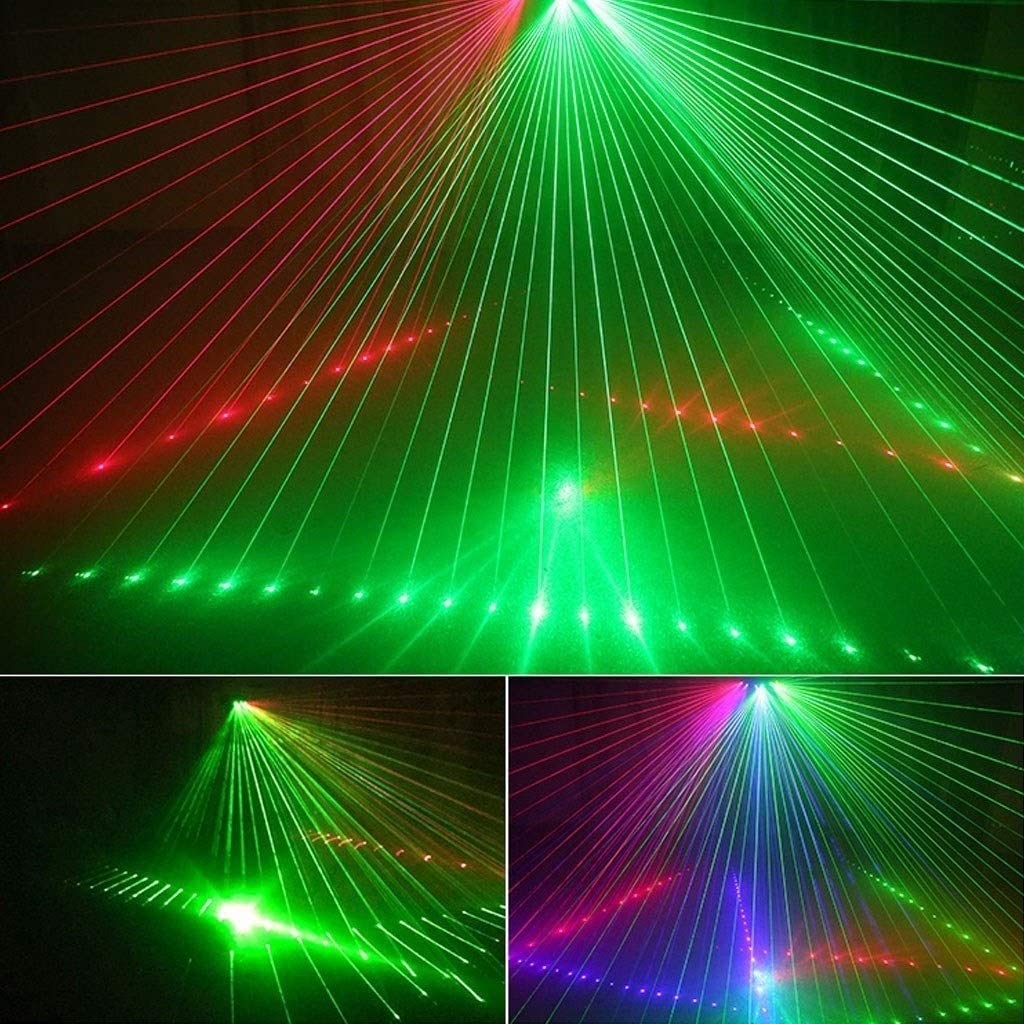 Projecteur de fête sur scène 6 canaux LED Disco Lights DJ Disco Lights éclairage de scène activé par Le Son 50W RGBW DMX 512 avec télécommande
