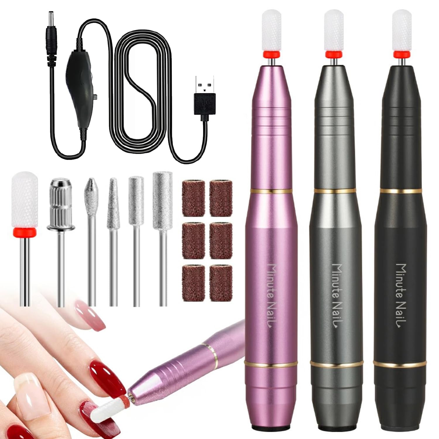 Amazon.co.jp: ネイルマシン 電動ネイルファイル Minute Nail ネイル