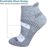 Vista 4 de BERING Women's Performance Athletic Ankle Running Socks (6 Pack)