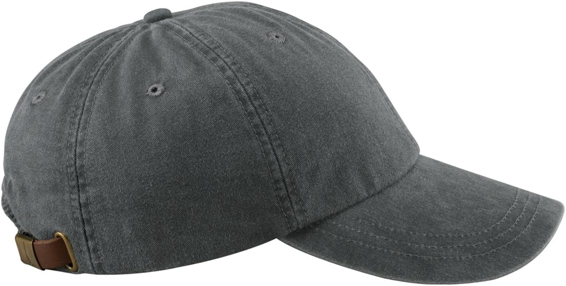 Adams6-Panel Low-Profile Washed Pigment-Dyed Cap, Charcoal, OS