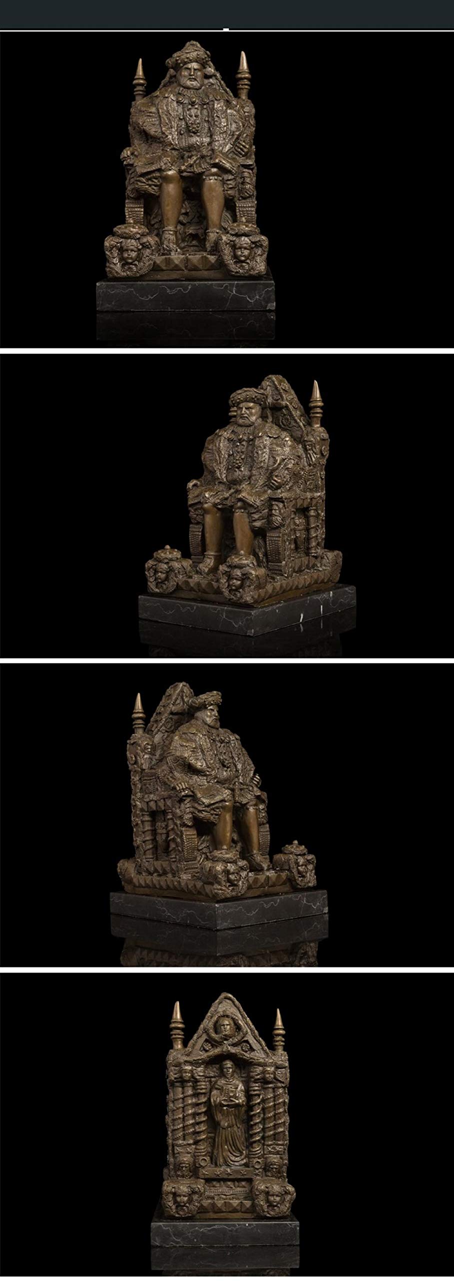 Amazon.co.jp: 頭の彫刻像 家の装飾ブロンズモンゴルの男が座席