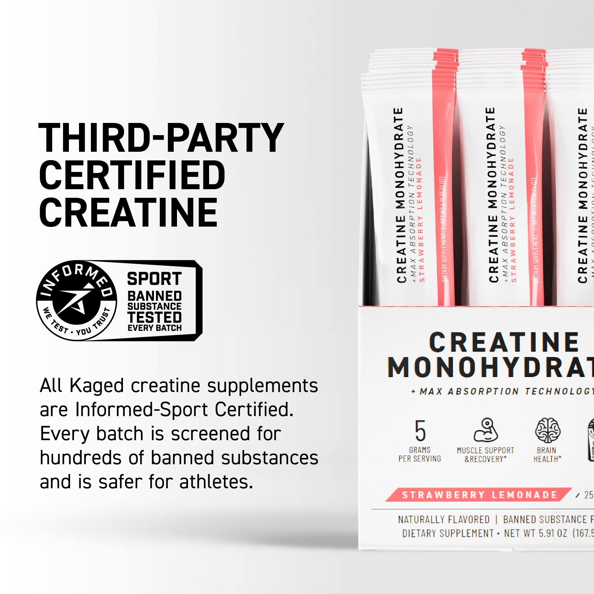Kaged Creatine Monohydrate + Max Absorption Technology | 25 Servings — Amazon image 4