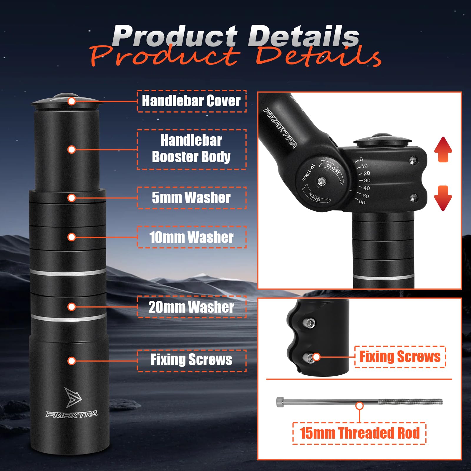 Bmx Riser Stem Snapklik.com : Bike Stem Riser & Adjustable MTB Stem, 31.8mm Bike Stem ...