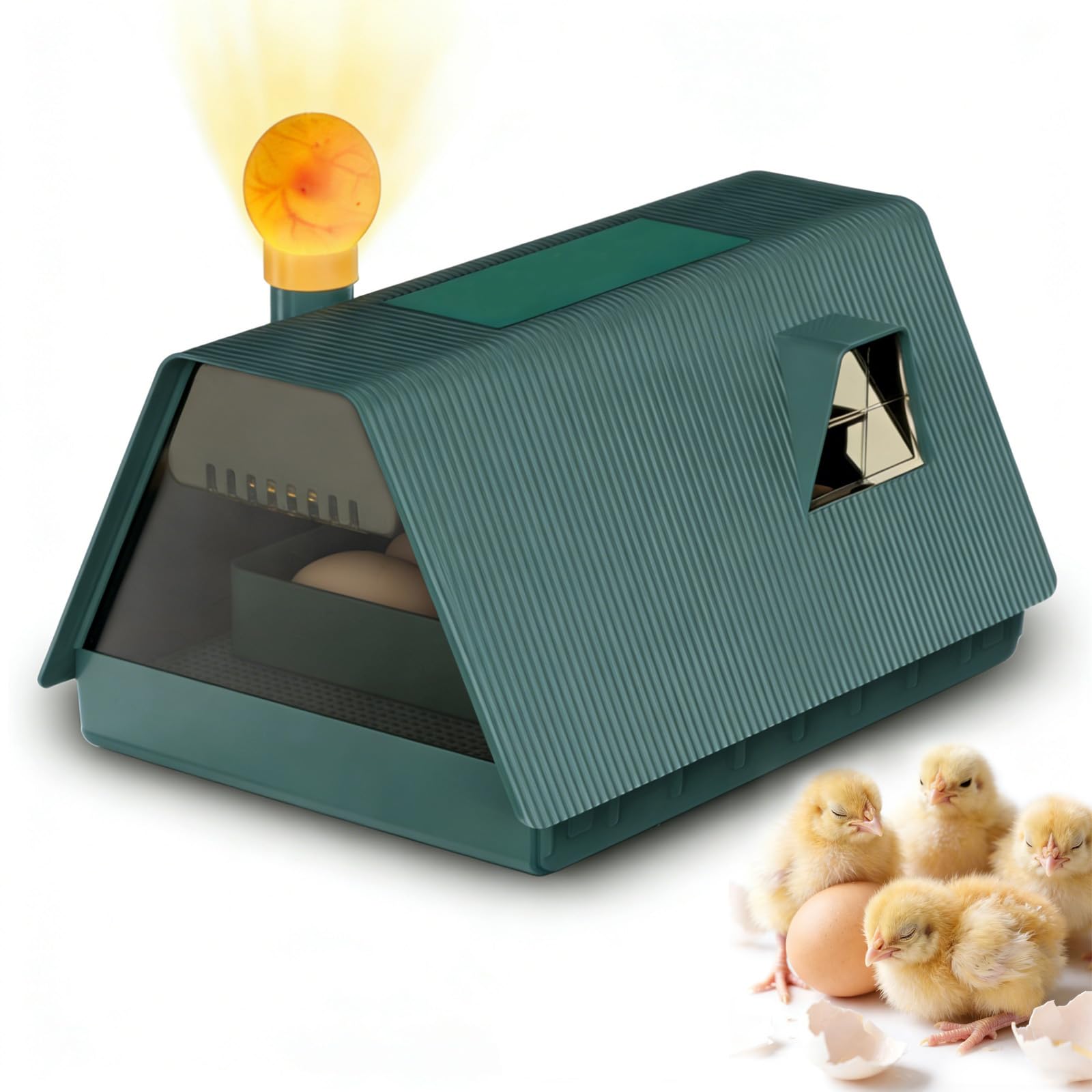 Incubadora De Huevos Con Giratrice Automatica E Controllo Dell'umidità - 10 Graziose Incubatrici A Forma Di Casetta Con Finestra Di Visualizzazione Per La Cova Di Pollo, Anatra E Uova Di Quaglia