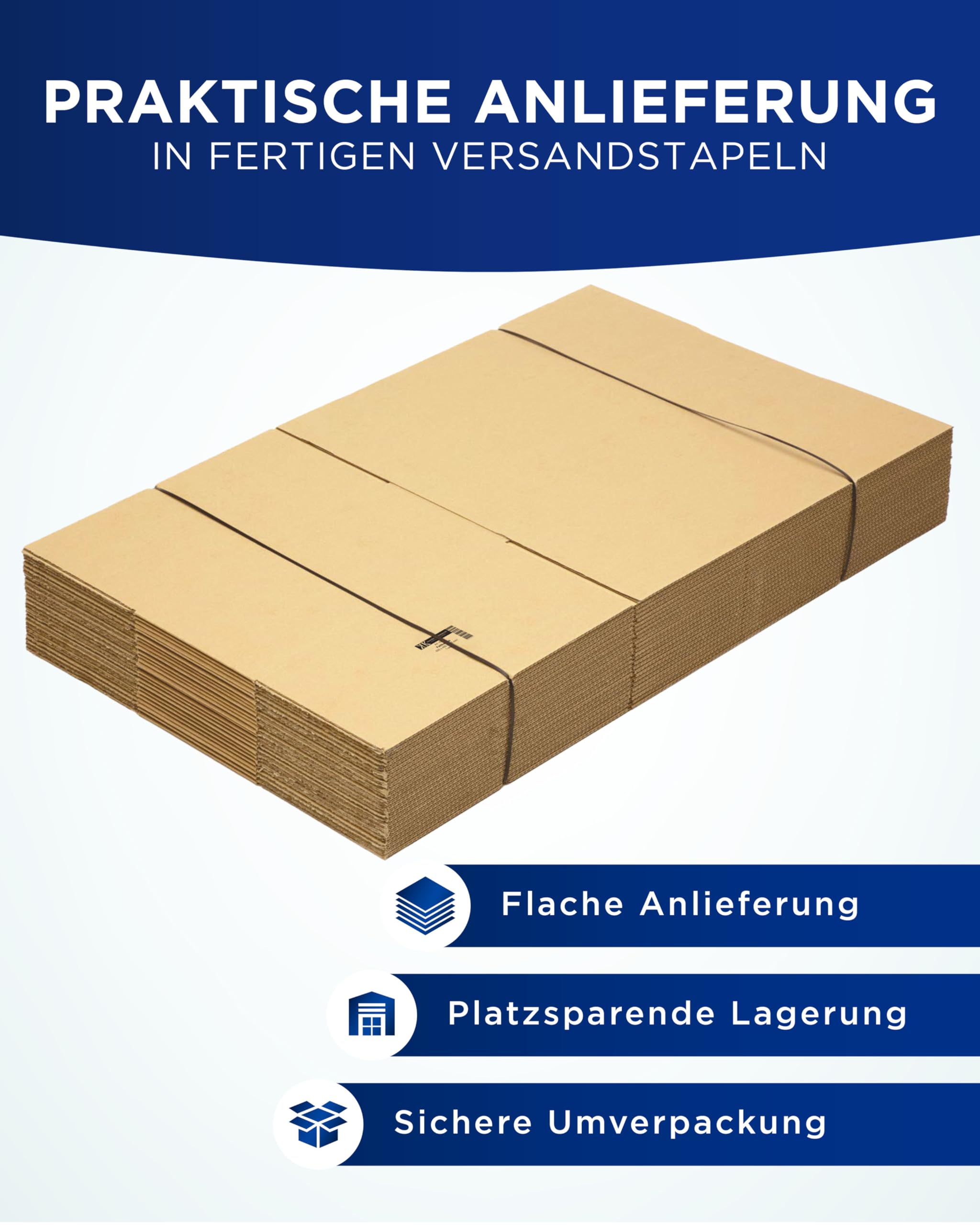 KK Verpackungen Versandkartons 600 x 400 x 200 mm Braun 1-wellig (Außenmaß 605 x 405 x 210 mm) | 50 Stück, Faltkartons Kartons für Versand als DHL Paket Hermes Paketklasse M DPD GLS Paketklasse XL