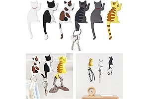 Set of 6 Cute Cat Tail Magnets for Your Fridge