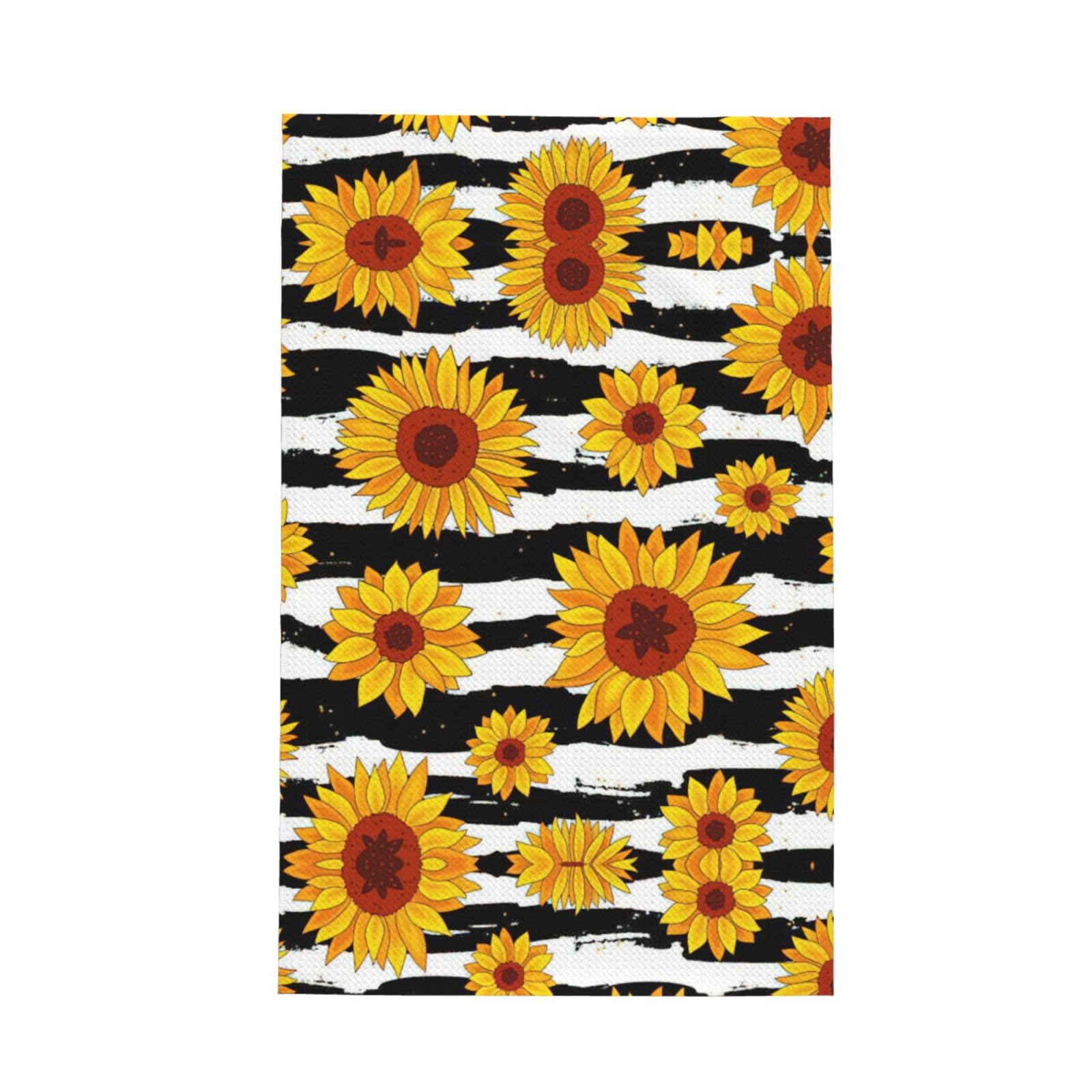 XXahnbm Sunflowers Print Waffle Kitchen Towel,Absorbent Hand Towel
