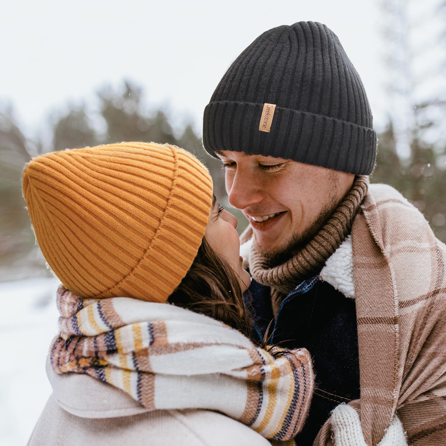 Merino Wool Beanie for Women Men, Warm Knit Winter Hats Double Layer, Fleece Lined Beanie Cuffed Wool Ski Cap - Image 2