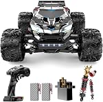 DEERC Rapide sans pinceaux RC Voitures pour garçons & Adultes, 55KM/H, 1:18 hors route RC Camion, tout terrain 4x4 Voiture Mecha Racing, 50 Mins, Imperméable à distance Monster Truck, Compatible avec 3S pile