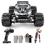 DEERC Brushless Fast RC Cars for Boys & Adults, 55KM/H, 1:18 Off-Road RC Truck, All Terrain 4x4 Racing Mecha Car, 50 Mins, Waterproof Remote Control Monster Truck, Compatible with 3S Battery